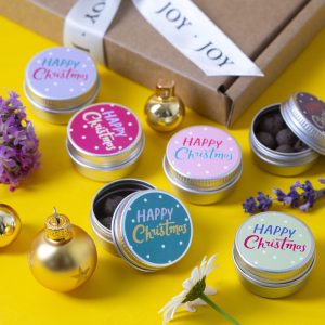Happy Christmas Mini Tins (Set of Six)